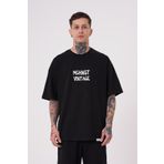 Machinist Vintage Memories Siyah Baskılı Oversize Erkek T-shirt