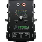 Mackie MTest-1 Kablo Test Cihazı 6-Pin Anahtarı ve 7 Konnektör Tipleri: 1/4 "TRS ve TS, 1/8" TRS ve TS, XLR, RCA/Phono, Speakon, MIDI ve Banana Kabloları