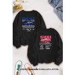 macklin Sevgili Çift Kombin Hızlı ve Öfkeli Bullet & Suki SIRT Baskılı Bisiklet Yaka Sweatshirt 2li Takım