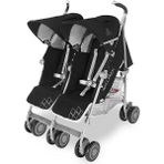 Maclaren Twin Techno İkiz Bebek Arabası 0-36 Ay İçin Katlanabilir Tasarım ve Konforlu Kullanım - Siyah - Gri