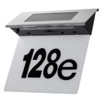Maclean MCE423 Solar Kapı Numarası Lambası Pleksiglas: 17x13cm LED Aydınlatmalı Kapı Numarası Alacakaranlık Sensörü IP44 60 lm 1,5 W Soğuk Beyaz 6000 K Dış Duvar Lambası
