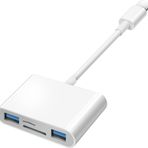 Mac/MacBook/iPad/iPhone 15 için USB C SD Kart Okuyucu, Çift USB Bağlantı Noktalı WNXSLOAD Micro SD Kart Okuyucu, Kamera Hafıza Kartı için Kart Okuyucu, USB C Cihazları için Mikro SD Kart Adaptörü