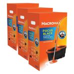 Macro Max Focus Black Otomatik Temizlik Seti, Pedalsız Döner Sıkmalı 360 Başlıklı Mikrofiber Paspas (3 paketi)