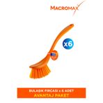 Macromax 6’lı Temizlik Fırçası Seti Renkli, Ergonomik Saplı Bulaşık ve Mutfak Fırçası