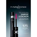 Macstack Siyah Maskara Mega Fırça 12ml - Kıvırma, Uzunluk ve Hacim Etkili Maskara - Black