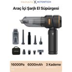 MactivePro Araç İçi Şarjlı El Süpürgesi Taşınabilir Kablosuz| 16000PA Yüksek Emiş Gücü | Çok Fonksiyonlu Kullanım Siyah