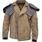 Mad 4 Fury Road Film Kostümü - Tom Avustralya Eskitilmiş Dayanıklı Kahverengi Max Biker Ceket - Erkekler için Motosiklet Deri Ceket, Max 4 - Sıkıntılı, XL