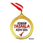 Madalya KENDİN TASARLA Kişiye Özel Altın 1 adet Trmd900