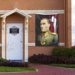Madalyalı Askeri Üniformalı Gazi Mustafa Kemal Atatürk -Ay Yıldızlı Poster Bayrak 100x150 cm