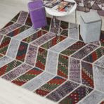 Madalyon Patchwork El Dokuma Antik Anadolu Halı Alvedo (80 x 120)