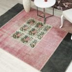 Madalyon Patchwork El Dokuma Antik Anadolu Halı Flower Window (250 x 350)
