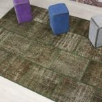 Madalyon Patchwork El Dokuma Antik Anadolu Halı Forest (300 x 400)