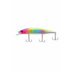 Madam Goverdi Jerkbait 120SP Askıda Kalan Suni Yem 12 cm 18.2 Gram, Levrek ve Lüfer Avcısı At Çek Sahte Balık, Uzak Atış Sistemli Tungsten Bilyeli (Holografik Pembe Kafa - Neon Sarı Sırt)