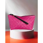 Madam Shushu Hasır Desenli Makyaj Çantası ( 27-15 cm) - Lila