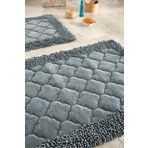 Madame Clean Home Cotton Special 2'li Pamuklu Klozet Takımı Gri Banyo Paspas Seti Klozet Takımı