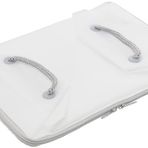 Madame Coco 1KHURC0124152 Beyaz - Gri Çiçek Desen Baskılı Hurç