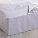 Madame Coco 1KHURC0125152 Çiçek Desenli Beyaz Gri Baskılı Hurç