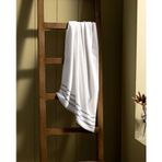 Madame Coco 8684427013830 Fanya %100 Pamuk Banyo Havlusu - Beyaz/mavi - 70X140 Cm