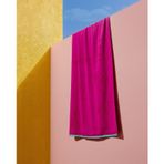 Madame Coco 8684427222867 Sorle %100 Pamuk Plaj Havlusu - Fuşya - 70X150 Cm