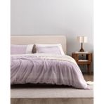Madame Coco Adelya Çift Kişilik %100 Pamuk Madame Coco Crep Baskılı Nevresim Takımı - Mürdüm - 200 x 220 cm