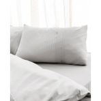 Madame Coco Adrien Çift Kişilik %100 Pamuklu Çizgili Kapaklı Çarşaflı Nevresim Takımı - Gri - 200 x 220 cm