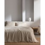 Madame Coco Agnes Çift Kişilik Müslin İpliği Boyalı Lastikli Çarşaflı Nevresim Takımı - Haki - 200 x 220 cm