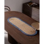 Madame Coco Alsace Masa Runner - Naturel/Mavi - 35 x 100 cm - Natürel - Mavi