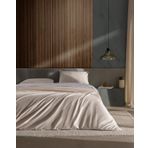 Madame Coco Bern Family Size%100 Pamuk Baskılı Saten Nevresim Takımı, Bej, 160 x 220