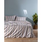 Madame Coco Berne King Size İpliği Boyalı Çarşaflı Nevresim Takımı - Mavi - 240 x 220 cm