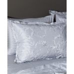 Madame Coco Blaye Çift Kişilik Jakarlı Saten Çarşaflı Nevresim Takımı - Gri - 200 x 220 cm