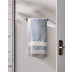 Madame Coco Brest İpliği Boyalı Yüz Havlusu - Mavi - 50x85 cm - Natural Koleksiyon