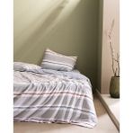 Madame Coco Burcet Çift Kişilik Ranforce Baskılı Çarşaflı Nevresim Takımı - 200 x 220 cm - Gri