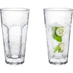 Madame Coco Cam Desenli Meşrubat Bardağı 4'lü Set Şeffaf Şık Tasarım Günlük Kullanım İçin - 475 ml