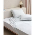 Madame Coco Carlo King Size %100 Pamuk Baskılı Ranforce Lastikli Çarşaf Takımı - Mint Yeşili - 180X200CM