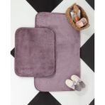 Madame Coco Carol 2'li Banyo Paspası - Koyu Mürdüm - 60 x 100 cm