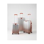 Madame Coco Chest 3'lü Set Valiz/Bavul - Gümüş