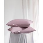 Madame Coco Ciel %100 Pamuk Saten 2'li Yastık Kılıfı - Açık Mürdüm - 50 x 70 cm