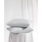 Madame Coco Ciel %100 Pamuk Saten 2'li Yastık Kılıfı - Gri - 50 x 70 cm