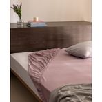 Madame Coco Ciel King Size %100 Pamuk Lastikli Saten Çarşaf - Açık Mürdüm - 180X200CM