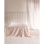 Madame Coco Ciel King Size %100 Pamuk Lastiksiz Saten Çarşaf - Açık Pudra - 260x280 cm