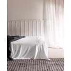 Madame Coco Ciel King Size %100 Pamuk Lastiksiz Saten Çarşaf - Beyaz - 260x280 cm