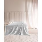 Madame Coco Ciel King Size %100 Pamuk Lastiksiz Saten Çarşaf - Gri - 260x280 cm
