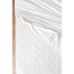 Madame Coco Ciel King Size Plus Beyaz Saten Çarşaf