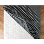 Madame Coco Ciel King Size Plus Lastikli Saten Çarşaf - Koyu Gri - 200x200 cm