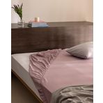 Madame Coco Ciel King Size%100 Pamuk Lastikli Saten Çarşaf Açık Mürdüm