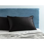 Madame Coco Ciel Saten 2'li Yastık Kılıfı - Siyah - 50x70
