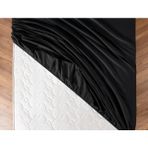 Madame Coco Ciel Tek Kişilik Plus %100 Pamuk Lastikli Saten Çarşaf - Siyah - 120x200
