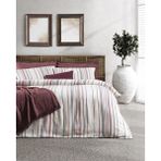 Madame Coco Colmar Çift Kişilik Armürlü Çarşaflı Nevresim Takımı - 200 x 220 cm - Lacivert - Kırmızı
