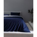 Madame Coco Coyne Çift Kişilik %100 Pamuk Baskılı Saten Çarşaflı Nevresim Takımı - Lacivert - 200 x 220 cm