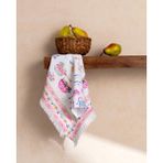 Madame Coco Cute Baskılı Mutfak Havlusu - 40 x 60 cm - Beyaz - Pembe